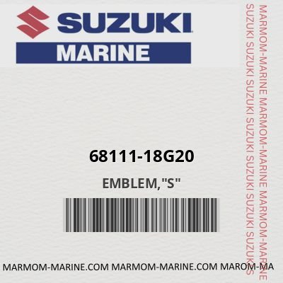 68111-18g20 EMBLEM,"S"