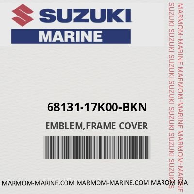 68131-17k00-bkn EMBLEM,FRAME COVER