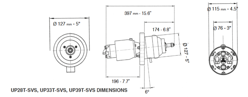42663p HELM PUMP UP28T SVS- TILT MOUNT 28CC