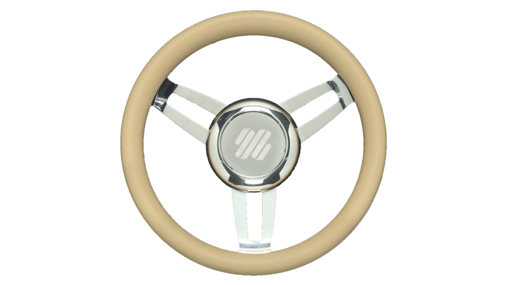 67304z FOSCARI PU CREAM STEERING WHEEL