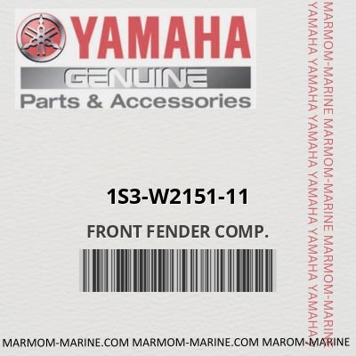 1s3-w2151-11 FRONT FENDER COMP.
