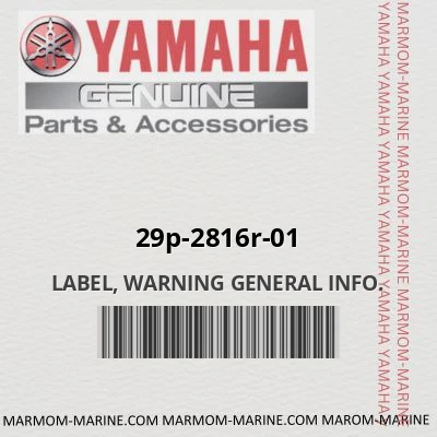 29p-2816r-01 LABEL, WARNING GENERAL INFO.
