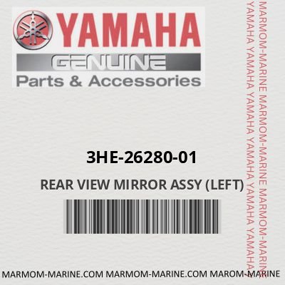 3he-26280-01 REAR VIEW MIRROR ASSY (LEFT)