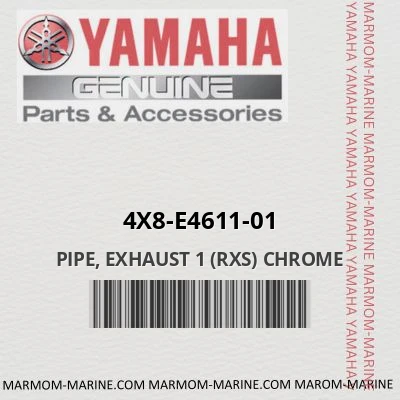 4x8-e4611-01 PIPE, EXHAUST 1 (RXS) CHROME