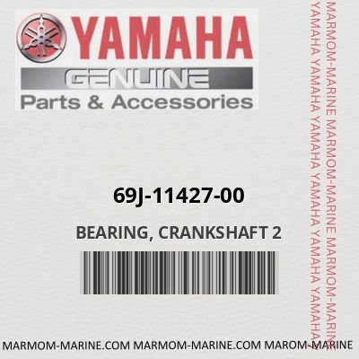 69j-11427-00 BEARING, CRANKSHAFT 2