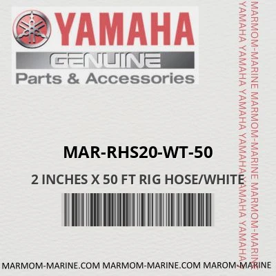 mar-rhs20-wt-50 2 INCHES X 50 FT RIG HOSE/WHITE