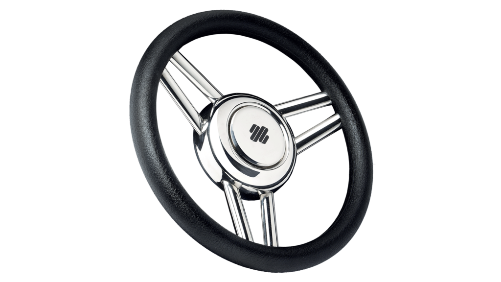 BALBI PU BLK/SS STEERING WHEEL