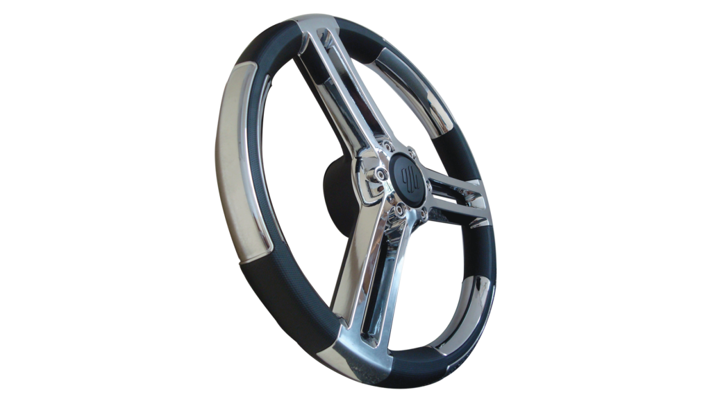 DORIA STEERING WHEEL PU W/CH Dia: 350mm (13.8")