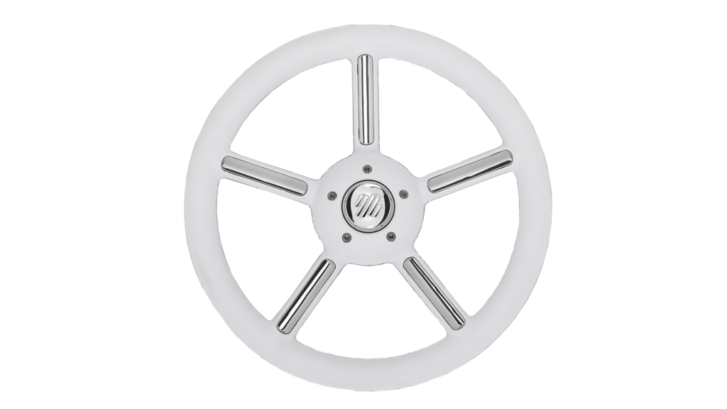 V56 PU WHT/CH STEERING WHEEL