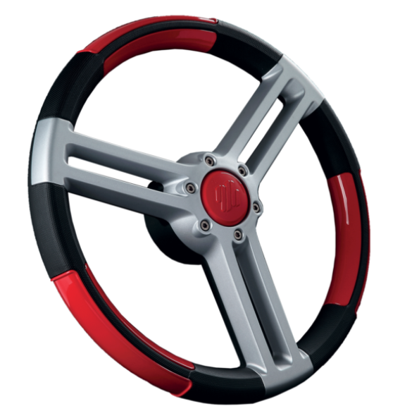 350mm PU B/S/RED STEERING WHEEL