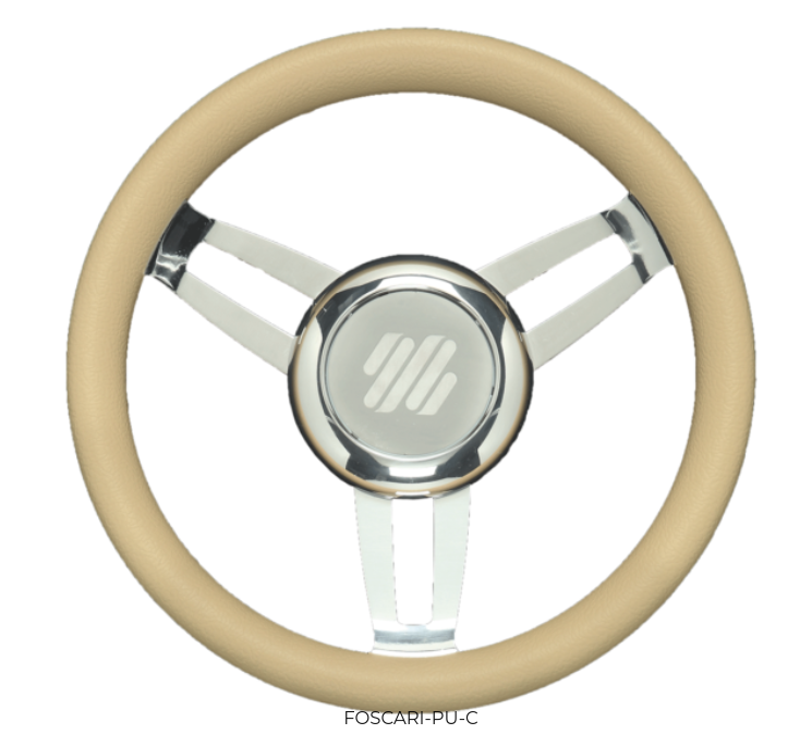 350mm PU CREAM STEERING WHEEL