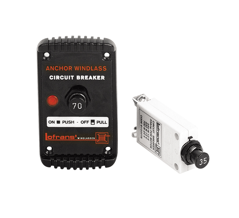 LOFRANS' CIRCUIT BREAKER HYDRAULIC-MAGNET 80A PLUS PLATE