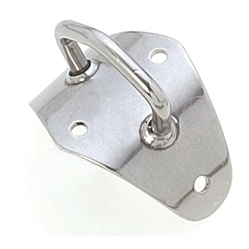 Spar attachment on orizontal curved base, ring Diam. 6mm,holes Diam. 5mm