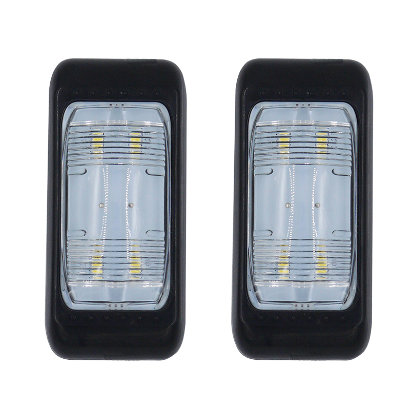 lalizas 71237 Dome Light / Trailer Light, 4 LEDs, 12V&28V, black (2 pcs set)