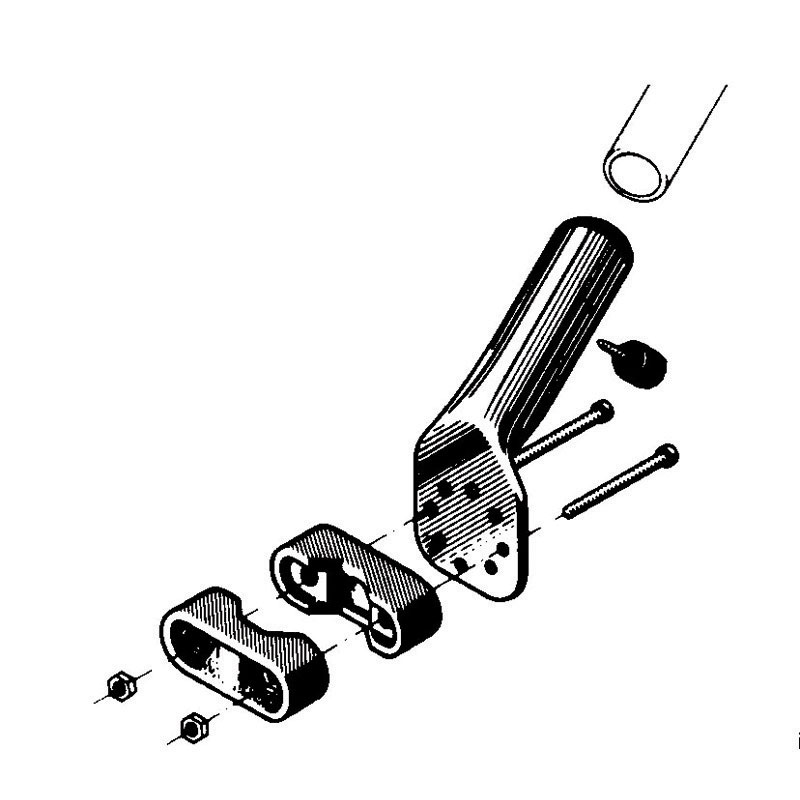 Mast Support to be Mounted on Stanchion, SS 304, Diam.22mm,200gr