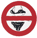 lalizas 10170 PVC Sticker ''No swimsuits'', Diam. 135mm