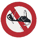 lalizas 10190 PVC Sticker 'No Bras'', Diam. 135mm
