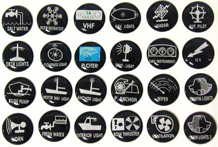 lalizas 11497 Self-adhesive function labels for switch panels - set of 24pcs