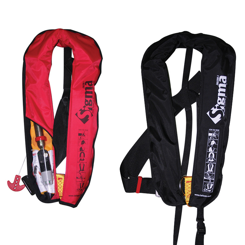 Sigma Infl.Lifejacket, Auto, 170N, w/Harness, ISO, Adult, Red