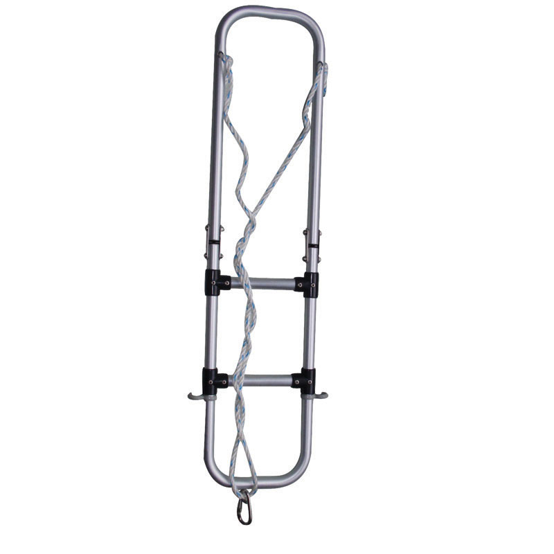 Foldable Ladder for Inflatable Boats, 2 steps, Aluminium, L894xW265mm