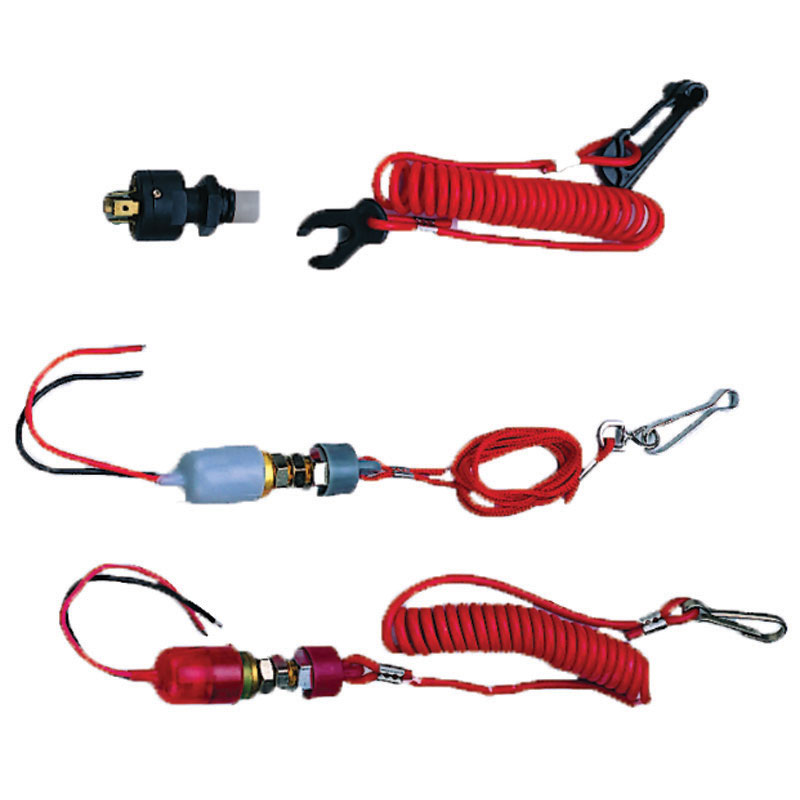 Kill Switch w/Coil Lanyard,12V-15A