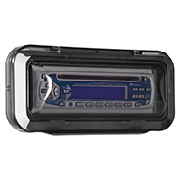 lalizas 196069 Univ.Case Cover f/ Radio/CD , Curved, Smoked Transparent