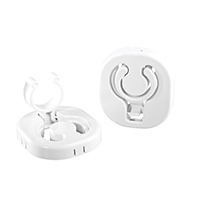 lalizas 196072 Set Plastic Support Clips, Folding, Ø30mm, White