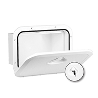 lalizas 196282 TOP LINE Storage Hatch w/Lock, White, 270x375mm