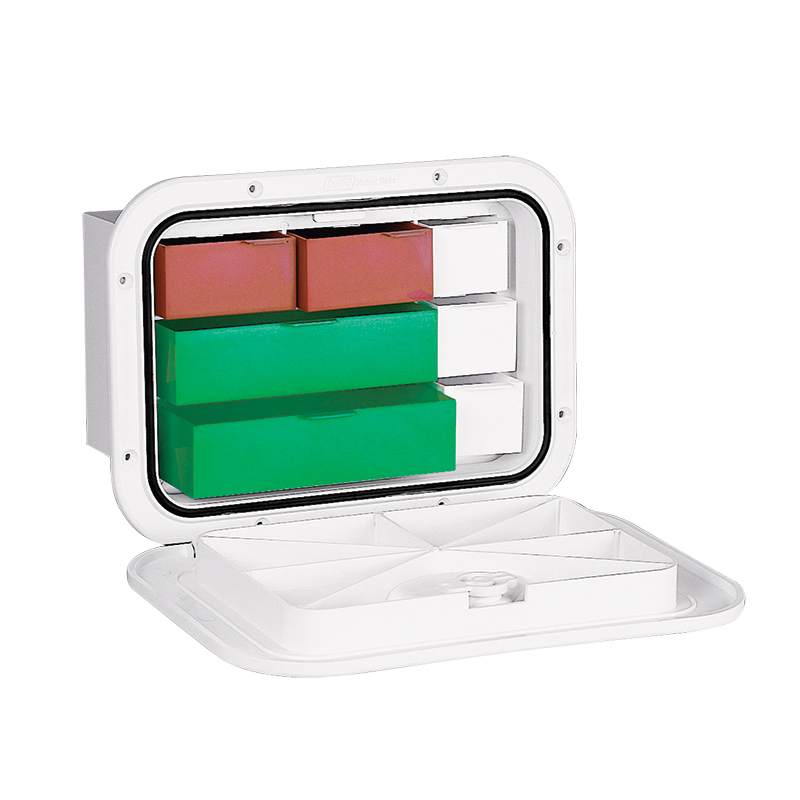 lalizas 196283 TOP LINE Storage Hatch w/Drawers, White, 270x375mm