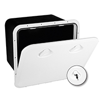 lalizas 196349 TOP LINE Storage Hatch w/Lock, White, 460x525mm