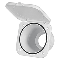 lalizas 196391 Case for Water Tap, w/Lid, Square 95x95mm, White