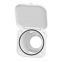 lalizas 196399 Case for Shower Head, Square, w/Lid, 95x95mm, White