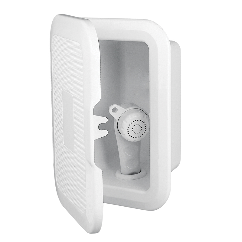 lalizas 196421 Case, Side Mounted, w/Shower, 3m Hose, w/Lid, White