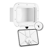 lalizas 196571 CLASSIC Storage Hatch w/Lock, White, 275x375mm