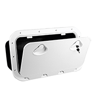 lalizas 196600 CLASSIC Storage Hatch w/Lock, White, 355x600mm