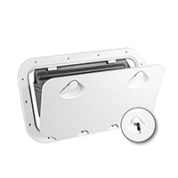 lalizas 196602 CLASSIC Hatch w/ Storage Bag & lock, White, 355x600mm