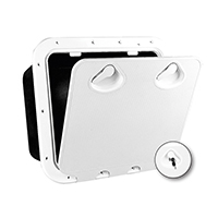 lalizas 196622 CLASSIC Storage Hatch w/ Lock, White, 463x517mm