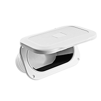 lalizas 196805 Utility Storage Hatch, Oval, w/Lid, 111,5x177,5x73,5mm, White