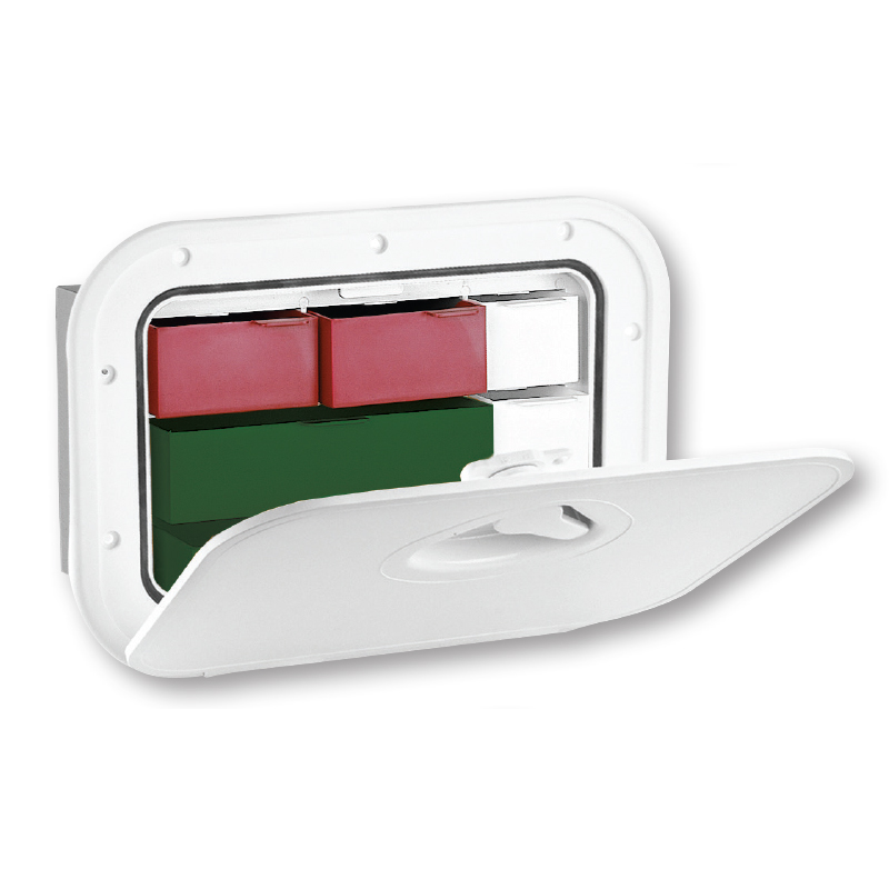 lalizas 196824 MID LINE Storage Hatch w/Drawers, White, 278x378mm