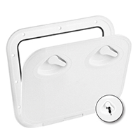 lalizas 196836 MID LINE Hatch w/Lock, White, 380x380mm
