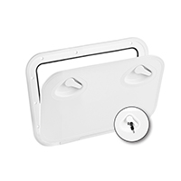 lalizas 196852 MID LINE Hatch w/Lock, White, 355x600mm