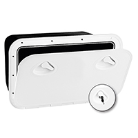 lalizas 196858 MID LINE Storage Hatch w/Lock, White, 355x600mm