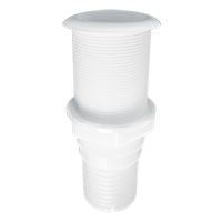 lalizas 196997 Thru-Hull Threaded 1 ½'', w/Hose Barb Ø38mm, L.87mm,White