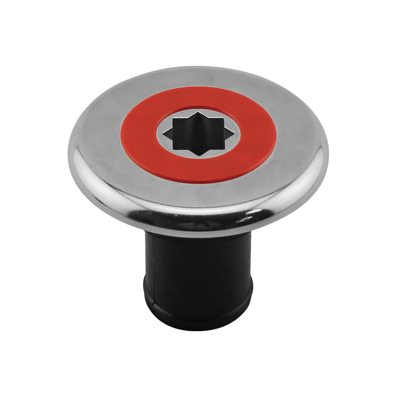 lalizas 198159 INOX Deck Filler Ø38mm, with Red Cap, for Fuel, Black Base