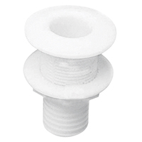 lalizas 198223 Thru-Hull Fitting 1/2'', w/Hose Barb Ø13mm, White