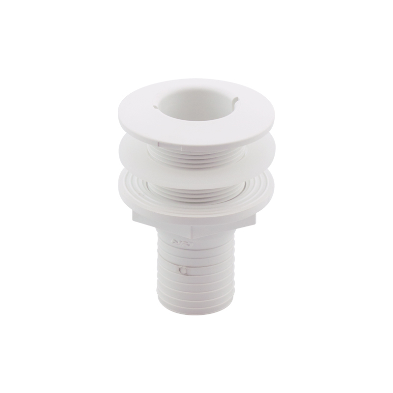 lalizas 198229 Thru-Hull Fitting 1 1/2'', w/Hose Barb Ø38mm & Washer, White, ISO