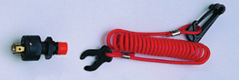 Kill Switch w/Coil Lanyard,12V-15A