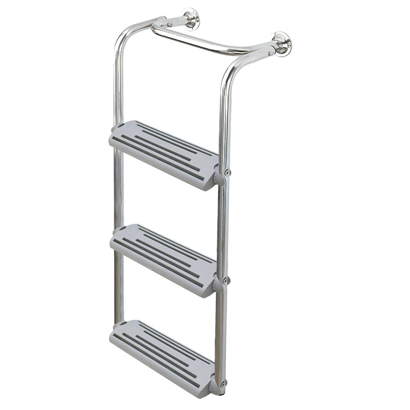 Foldable Bow Ladder, 3 steps, Inox 316, 90⁰- 180⁰, L735xW325mm