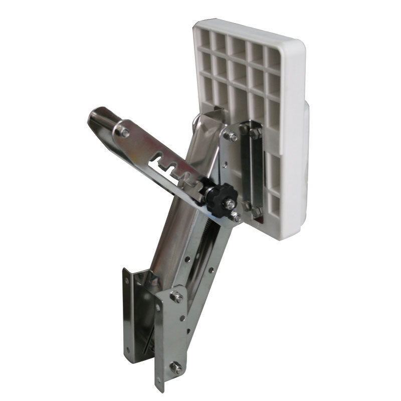 Outboard Bracket, Adjustable, w/plastic pad, Inox 316, for engines up to 30kg/15HP