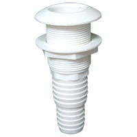 lalizas 23671 Thru-Hull Easy Mount 1 1/4'', f/Hose Ø28/35mm, White
